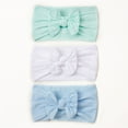 thumbnail image 1 of Toddler Baby Boys Girls Solid Bow Hairband Headwear Elastics Hair Accessories 3 Pack 3PCS, A, 1 of 5