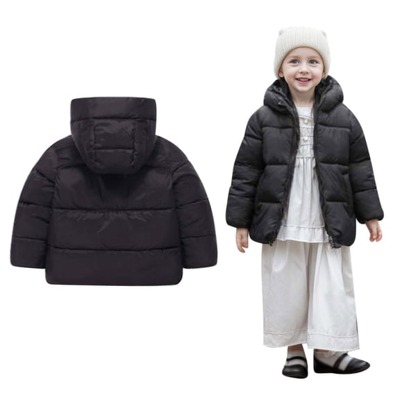 Toddler Baby Boys Girls Winter Coat,Little Boys Girls Puffer Coat Hooded Jackets with Pockets Zipper Windproof Jacket Outwear for Toddler Baby Thick Parka Toddler Winter Clothes