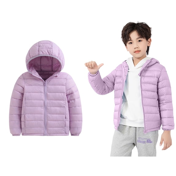 Toddler Baby Boys Girls Winter Coat,Toddler Puffer Coat Hooded Jackets with Pockets Thicken Windproof Zipper Warm Outwear for Baby Girls Toddler Winter Jacket Baby Winter Clothes