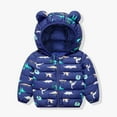 thumbnail image 1 of Toddler Baby Boys Girls Winter Coats Jacket Warm Clothes for 1-5 Years Old Kid Thick Ears Hoodie Zip Snowsuit Puffer Warm Fall Winter Padded Down Outerwear, 1 of 6