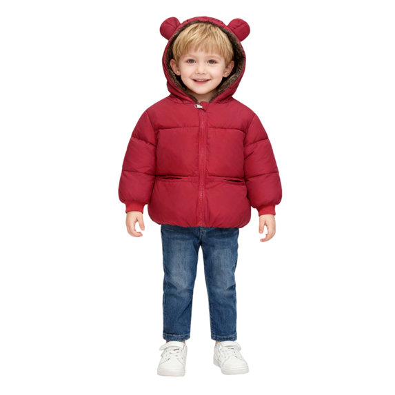Toddler Baby Boys Girls Winter Fleece Jacket Unisex Little Kids Warm Hooded Outwear Coat 1-6T