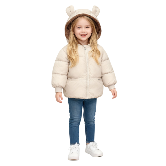 Toddler Baby Boys Girls Winter Fleece Jacket Unisex Little Kids Warm Hooded Outwear Coat 1-6T