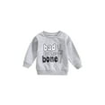 thumbnail image 1 of Toddler Baby Boys Halloween Sweatshirts Long Sleeve Crewneck Cartoon Letter Print Pullover Toddler Fall Clothes, 1 of 8