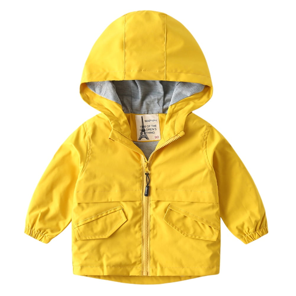 Toddler Baby Boys Hooded Coats Jackets Kids Zipper Blazer Windbreaker