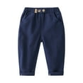 thumbnail image 1 of Toddler Baby Boys School Unifor𝐦 Jogger Pants Elastic Waist Trousers with Pocket Solid Color Chino Pants Work Pants, 1 of 9