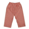 thumbnail image 1 of Toddler Baby Boys Summer Plaid Cropped Pants Pants Loose Casual Fashion Pants for Kids Size 12-18 Months, 1 of 7