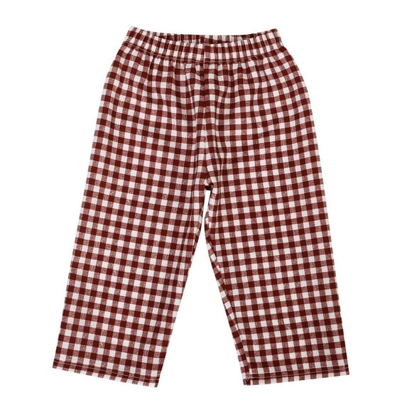 Toddler Baby Boys Summer Plaid Cropped Pants Pants Loose Casual Fashion Pants for Kids Size 2-3T