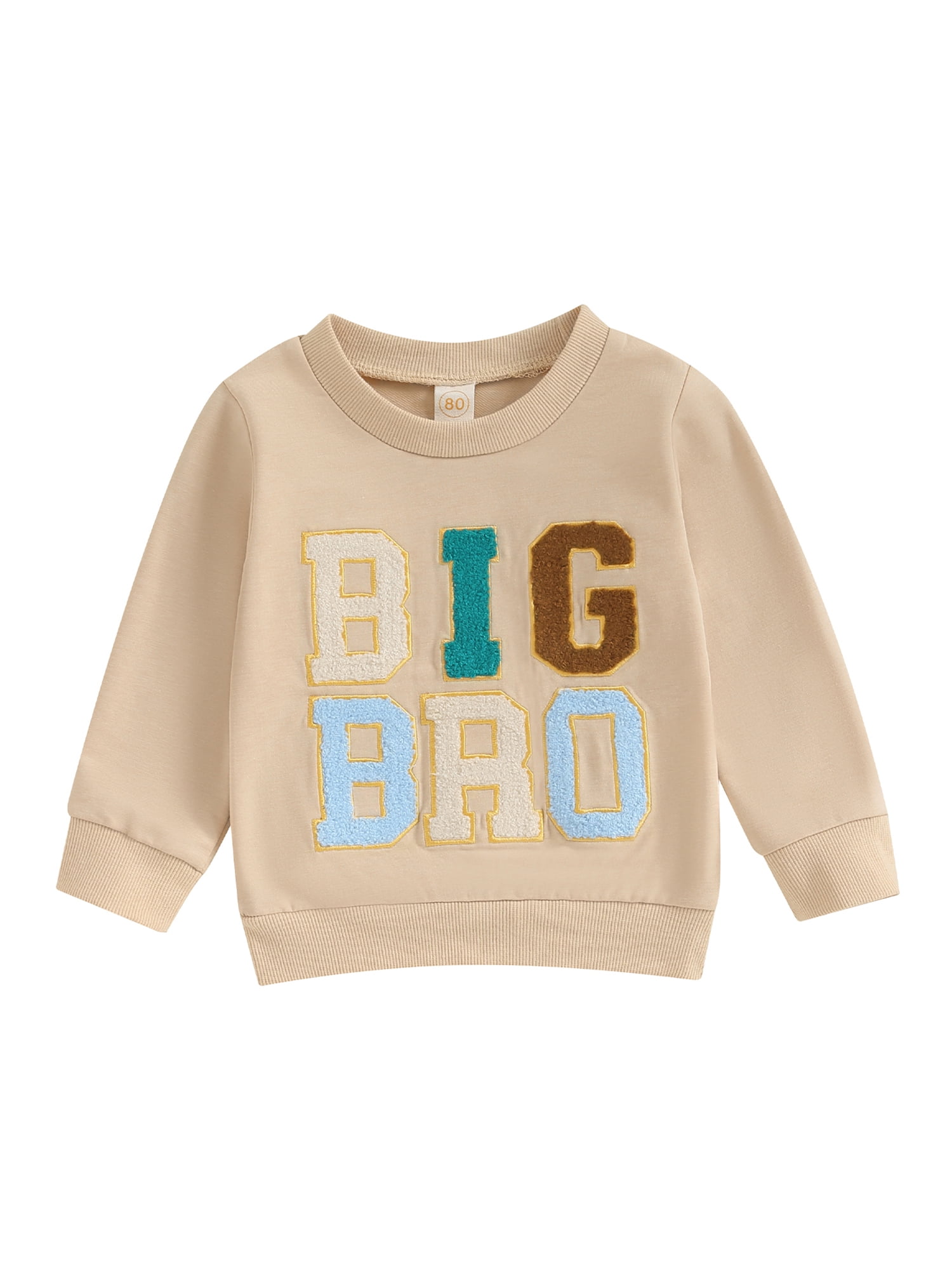 Big Brother Little Brother Matching Outfits Toddler Boy Crewneck Sweatshirt Infant Long Sleeve Pullover Top Shirt Fall Clothes