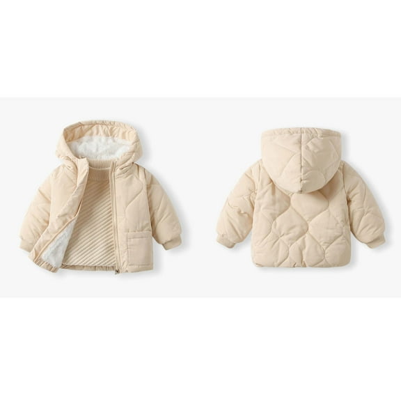 Toddler Baby Boys Winter Coat,Baby Girls Puffer Coat Hooded Jacket Thicken Windproof Zipper Warm Outwear for Baby Girls Child Down Jacket Baby Boy Clothes