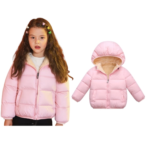 Toddler Baby Boys Winter Coat,Little Boys Girls Puffer Coat Hooded Jacket Zipper Windproof Jacket Outwear for Toddler Baby Girls Toddler Winter Jacket Winter Baby Girl Clothes
