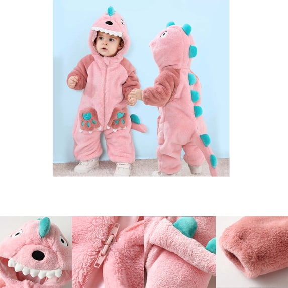 Toddler Baby Cute Hooded Jumpsuit Animal Outfit Long Sleeve Bodysuit Baby Christmas Outfit Toddler Clothes 30-42 Months