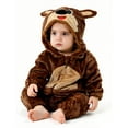 thumbnail image 1 of Toddler Baby Cute Hooded Jumpsuit Unisex Toddler Animal Outfit Long Sleeve Bodysuit Winter Autumn Hooded Romper Clothes 3-6 Months, 1 of 5