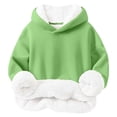 thumbnail image 1 of Toddler Baby Fleece Lined Sweatshirts, Kids Boys Girls Winter Warm Thick Solid Color Long Sleeve Hoodies Pullover Sweaters Tops Outerwear Coats, 1 of 2