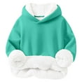 thumbnail image 1 of Toddler Baby Fleece Lined Sweatshirts, Kids Boys Girls Winter Warm Thick Solid Color Long Sleeve Hoodies Pullover Sweaters Tops Outerwear Coats, 1 of 2