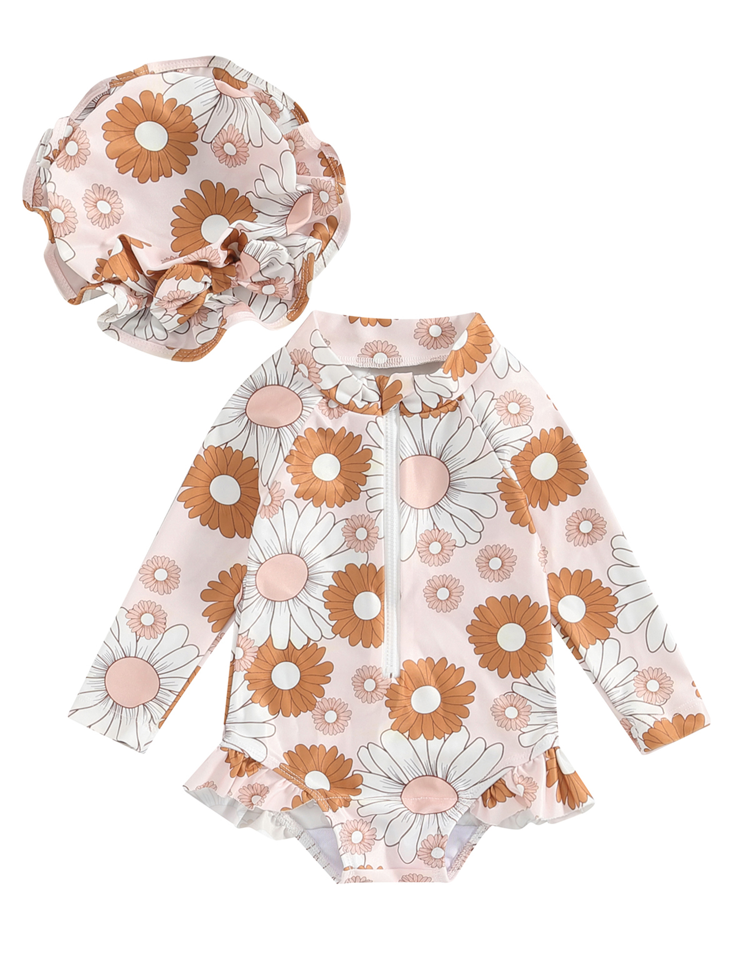 Maillot De Bain 2 Pièces Fille Gymboree - Imprimé Chat Rose Et Marguerites - Neuf Avec étiquette (NWT)