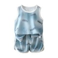thumbnail image 1 of Toddler Baby Girl 2PCS Short Sleeve Tops Elastic Waist Shorts Outfits Set Girls Summer Set 1-13 Years,12-18 Months, 1 of 3