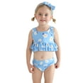 thumbnail image 1 of Toddler Baby Girl 3Pcs Bikini Swimsuit Set Sleeveless Tank Tops with Shorts and Headband Bikini Swimwear Summer Beach Bathing Suit 18M-5T, 1 of 8