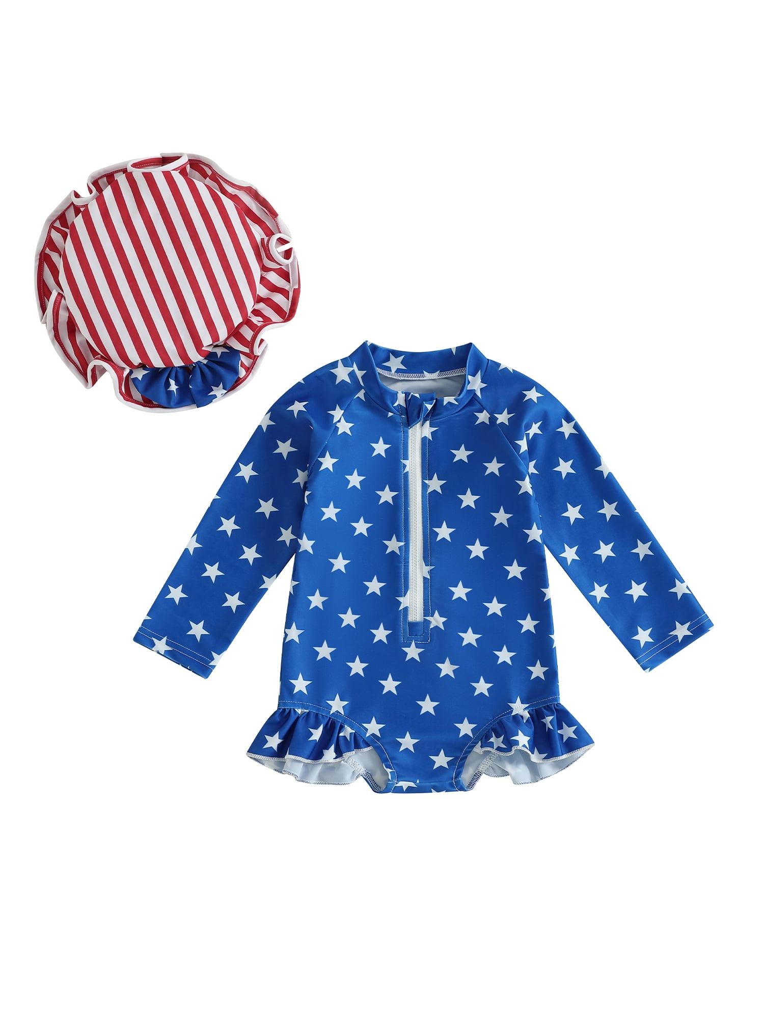 Toddler Baby Girl 4th of July Swimsuit Toddler American Flag Bathing ...