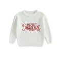 thumbnail image 1 of Toddler Baby Girl Boy Christmas Outfit Knit Sweater Long Sleeve Crewneck Warm Pullover Sweatshirt Top Fall Winter Clothes, 1 of 7