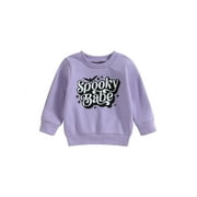 JKERTHER Toddler Baby Girl Boy Halloween Outfit Pumpkin Patch Crewneck Sweatshirt Pullover Sweater Fall Halloween Clothes