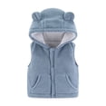 thumbnail image 1 of Toddler Baby Girl Boy Hooded Jacket Vest Hoodie Sleeveless Waistcoat Warm Jacket Outwear with Pocket 1-5 Years, 1 of 5