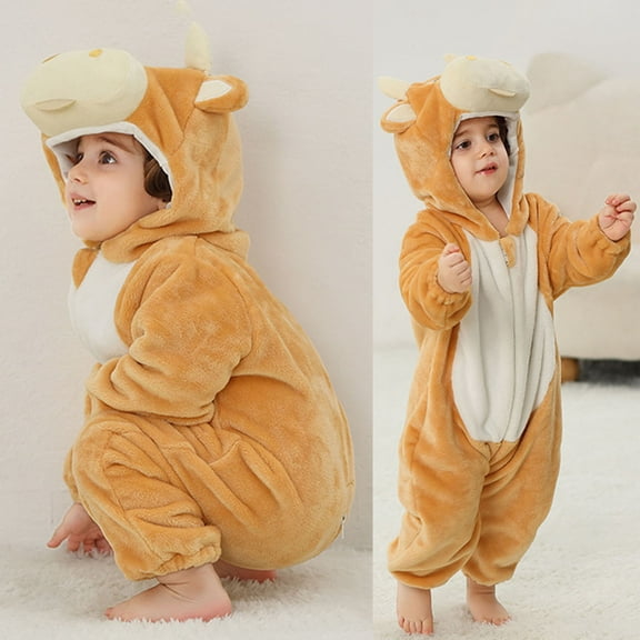 Toddler Baby Girl Boy Hooded Romper Unisex Toddler Romper Baby Bodysuit Long Sleeve Autumn Hooded Romper Baby Boy Outfits 1-2 Years