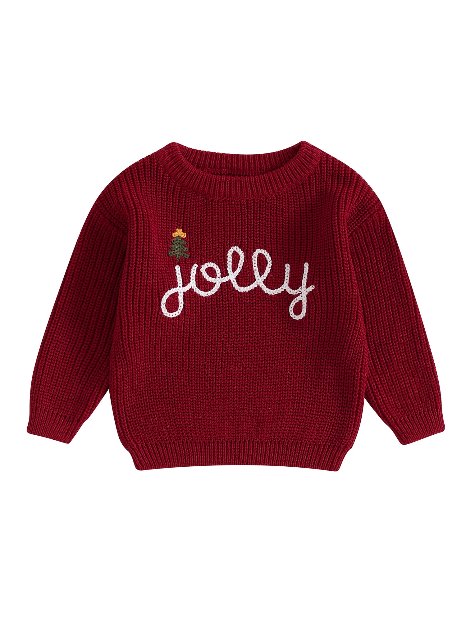 Toddler Baby Girl Boy Merry Christmas Sweaters Jolly Long Sleeve