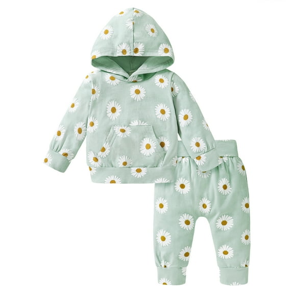 Toddler Baby Girl Boy Sweatshirt Outfits Winter Long Sleeve Hoodie Top Pants Clothes Set 2pcs for 6-12 Months