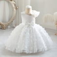 thumbnail image 1 of Toddler Baby Girl Butterfly Tutu Dress Bowknot Princess Flower Girl Wedding Pageant Birthday Party Dresses White 100, 1 of 4