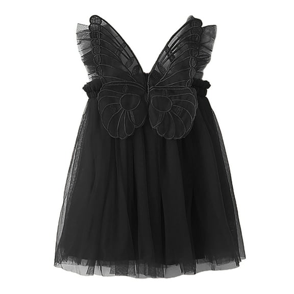 Toddler Baby Girl Butterfly Wings Dress Princess Sleeveless 𝗧ulle Butterfly Birthday Party Tutu Dresses Formal Gown dresses for girls size 8