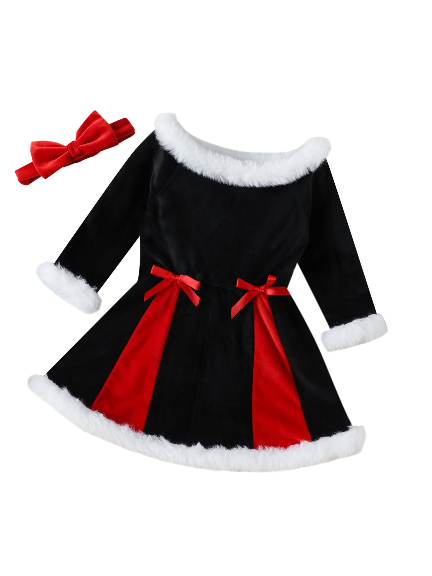 cuteheads Girl's Red Velvet and Tulle Christmas Holiday Dress 3T