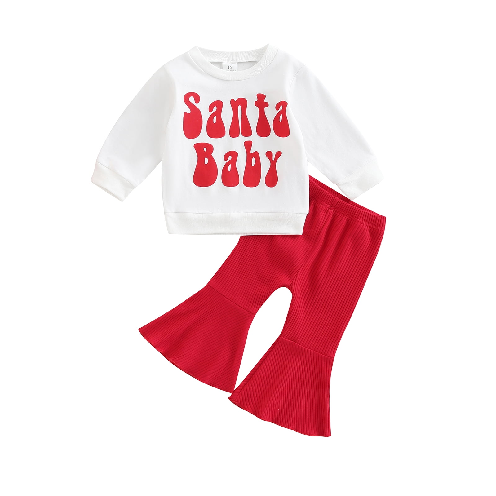 Toddler Baby Girl Christmas Outfit 6M 9M 12M 2Y 3Y 4Y Crewneck