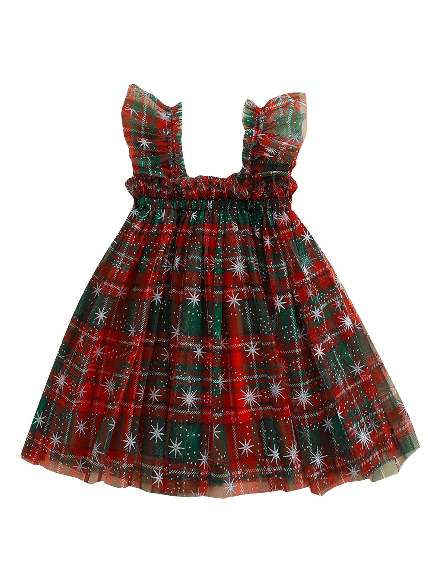 Girl Christmas Tutu Dress Winter Red Green Sweater Princess Party Costumes Clothing Baby Girls 2-8t