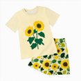 thumbnail image 1 of Toddler Baby Girl Clothes Cute Summer Short Sleeve T-Shirt Tops Shorts Clothes Sets Baby Girl Outfits,Toddler Sizes 6-12 Months 12-24 Months 2t 3t 4t 5t 6t 7t 8t 9t Children 7-8 Years, 1 of 4