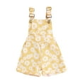 thumbnail image 1 of Toddler Baby Girl Clothes Floral Daisy Bib Overalls Suspender Shorts Romper Jumpsuit Kids Girls Shortall Summer Outfit, 1 of 7