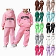thumbnail image 1 of Toddler Baby Girl Clothes Set, Cotton Long Sleeve Shirt and Pants Fall Winter Outfit 6-12 Months 12-24 Months 2t 3t 4t 5t 6t 7t 8t 9t Children(Hot Pink,12-13 Years), 1 of 7