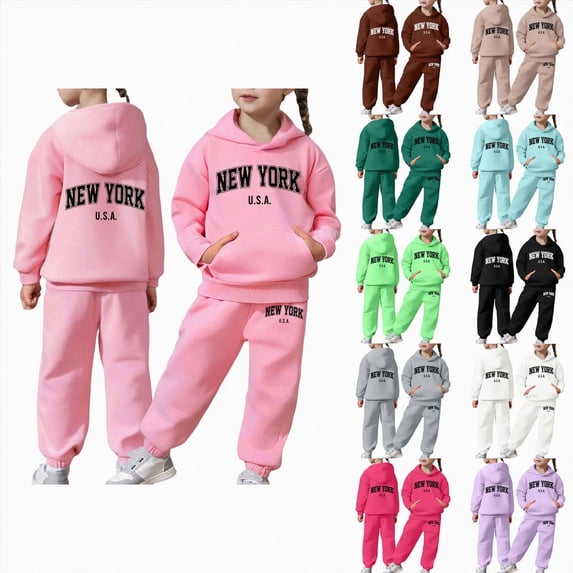 Toddler Baby Girl Clothes Set, Cotton Long Sleeve Shirt and Pants Fall Winter Outfit 6-12 Months 12-24 Months 2t 3t 4t 5t 6t 7t 8t 9t Children(Hot Pink,12-13 Years)