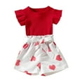 Toddler Baby Girl Clothes Set Toddler Girls Valentine'S Day Fly Sleeve