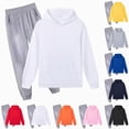 thumbnail image 1 of Toddler Baby Girl Clothes Sets Fall Warm Sweatshirt Pants Long Sleeve Sweatsuits Winter Outfits(Yellow,7-8), 1 of 4