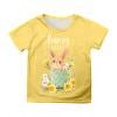 thumbnail image 1 of Toddler Baby Girl Clothes Summer Clearance Easter Print Crew Neck Pullover Tops Plus Size Loose Fit Baby Girls' Tops,Yellow,120, 1 of 5