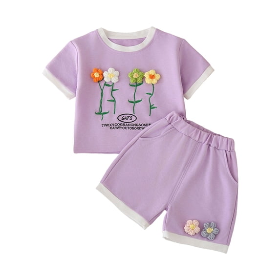 Toddler Baby Girl Clothes Summer Outfits Cute Bow Button Ruffle Camisole Pants Set Girls Summer Set 1-5 Years,4-5 Years