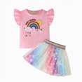 thumbnail image 1 of Toddler Baby Girl Clothes Summer Short Sleeve T-Shirt and Shorts Cute Infant Baby Girl Outfits Clothing Set 6-12 Months 12-24 Months 2t 3t 4t 5t 6t 7t 8t 9t Children 5-6 Years, 1 of 7
