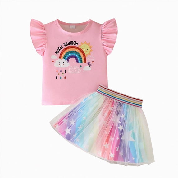 Toddler Baby Girl Clothes Summer Short Sleeve T-Shirt and Shorts Cute Infant Baby Girl Outfits Clothing Set 6-12 Months 12-24 Months 2t 3t 4t 5t 6t 7t 8t 9t Children 5-6 Years
