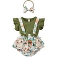 thumbnail image 1 of Toddler Baby Girl Clothes Summer Short Sleeve Tops T-shirt Floral Shorts Outfits, 1 of 12