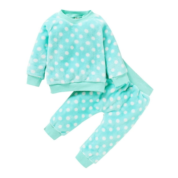 Toddler Baby Girl Clothes Winter Warm Fleece Sweatshirt Tops and Pants 2Pcs Fall Tracksuit Outfits Set