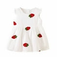 thumbnail image 1 of XUNKUSGA Toddler Baby Girl Dress Cotton Linen Ruffle Sleeveless Casual Dress Kids Solid Floral Summer Beach Sundress Baby Girls Princess Dresses 12 Months - 2 Years, 1 of 3