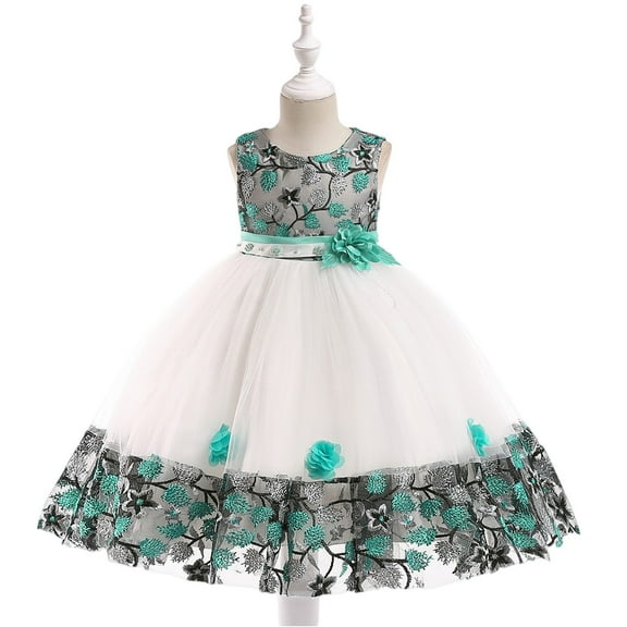 Toddler Baby Girl Dress Embroidery Formal Wedding Party Princess Dresses Performance Group