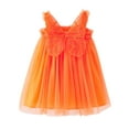 thumbnail image 1 of Toddler Baby Girl Dress Sleeveless Dress Tutu Dresses Princess Sundress 12-18 Months Toddler Kids Baby Girls Cute Summer Mesh Elegant Butterfly Wing Suspenders Dress Skirt Orange, 1 of 4