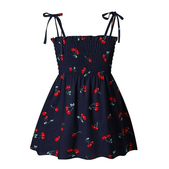 Toddler Baby Girl Dresses Casual Sleeveless Straps Cute Floral Princess Sundress Summer Toddler Clothes Outfits 2-7T