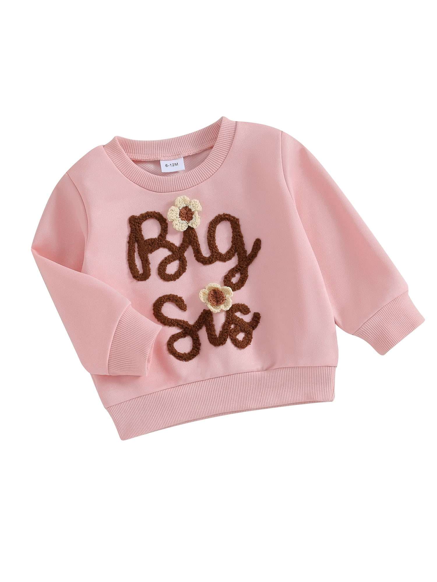 Maglione Abbinato Sorellina E Sorella Maggiore, Felpa In Cotone Con Ricamo - Outfit Coordinato Per Bambine, Taglie 0-5 Anni